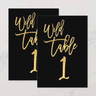 Gouden Script Wild Birthday Party Tafelnummer 1