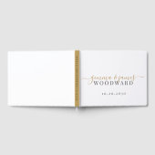 Gouden Script Zwart Getrouwd Naam Gastenboek (Volledig)