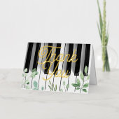 gouden scriptmuziek Dank u Folie Wenskaart (Voorkant)