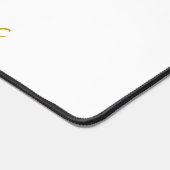 Gouden scriptnaam op witte bureaumat (Hoek)