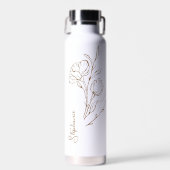 Gouden scriptnaam Stijlvol gepersonaliseerd Waterfles (Voorkant)