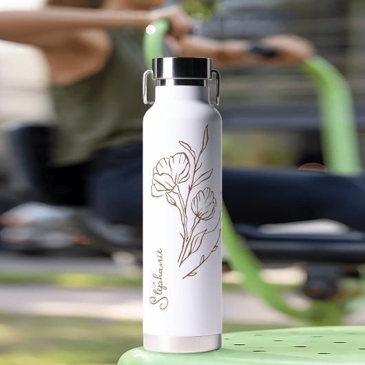 Gouden scriptnaam Stijlvol gepersonaliseerd Waterfles