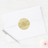 Gouden Scroll Cupcake Baking Label Sticker (Envelop)