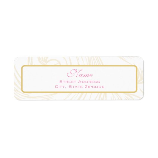 Gouden Scroll doopadreslabel Etiket (Voorkant)