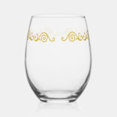 Gouden scrollwork wijnglas zonder voet (Rechts)