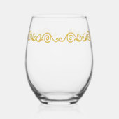 Gouden scrollwork wijnglas zonder voet (Links)