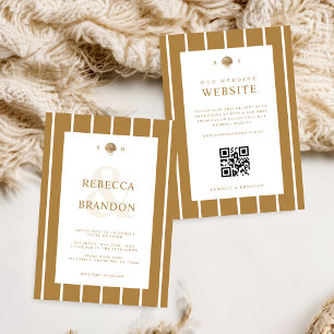 Gouden Seashell Monogram Kust Alles in Een Huwelij Kaart