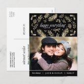 Gouden Seizoensdetails Vakantie Ansichtkaart Feestdagenkaart (Voorkant / Achterkant)