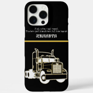 Gouden Semi-Truck Design Illustratie iPhone 16 Pro Max Hoesje
