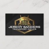 Gouden Semi Truck-logo | Industrieel Visitekaartje (Voorkant)