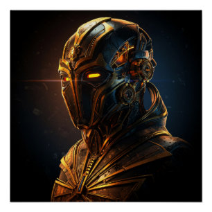 Gouden Sentinel: Het Ontwaakt van de Toekomst Perfect Poster