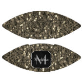 Gouden sepia fonkelt faux glitter Monogram American Football (Panelen)