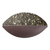 Gouden sepia fonkelt faux glitter Monogram American Football (Gedraaid 90)