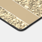 Gouden sepia glitter fonkelt Monogram Bureaumat (Hoek)