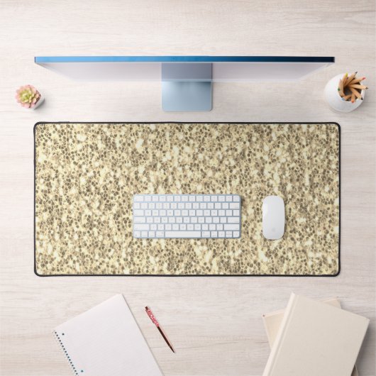 Gouden sepia zachte glitter glinstert bureaumat (Kantoor 1)