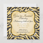 Gouden Sequin 40e Verjaardagsfeestuitnodigingen Kaart (Achterkant)