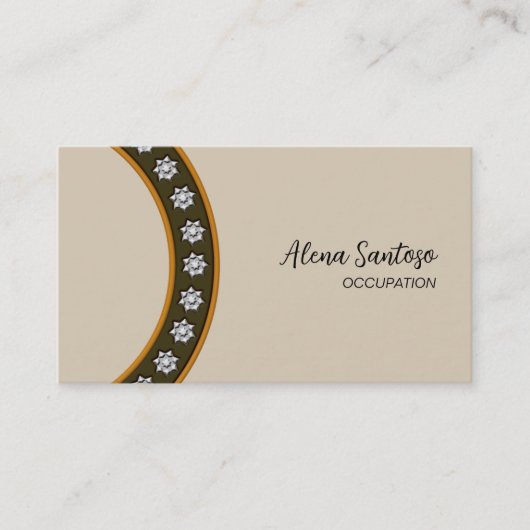 Gouden Sequin Bling Visitekaartje (Voorkant)