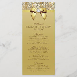 Gouden Sequin Bow Bruiloft Collectie Menu