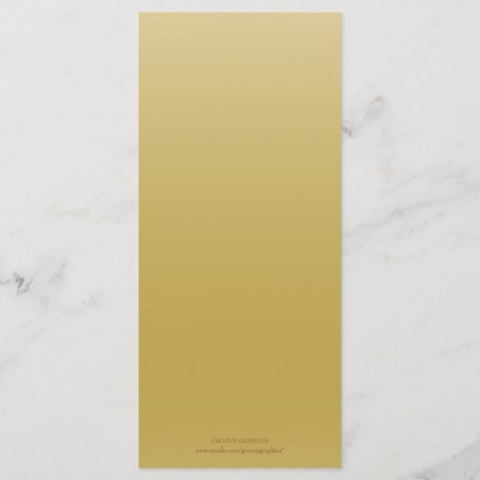 Gouden Sequin Bow Bruiloft Collectie Menu (Achterkant)