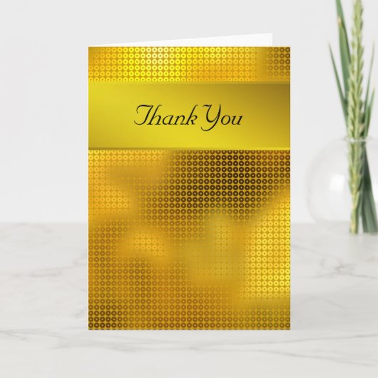 Gouden Sequin Dank u Bedankkaart (Voorkant)