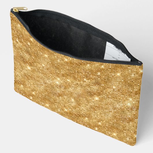 Gouden Sequin Patroon Etui (Open)