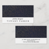 Gouden Sequin Patroon Visitekaartje (Voorkant / Achterkant)