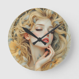 Gouden Seraf – Engel van Licht en Genade Ronde Klok