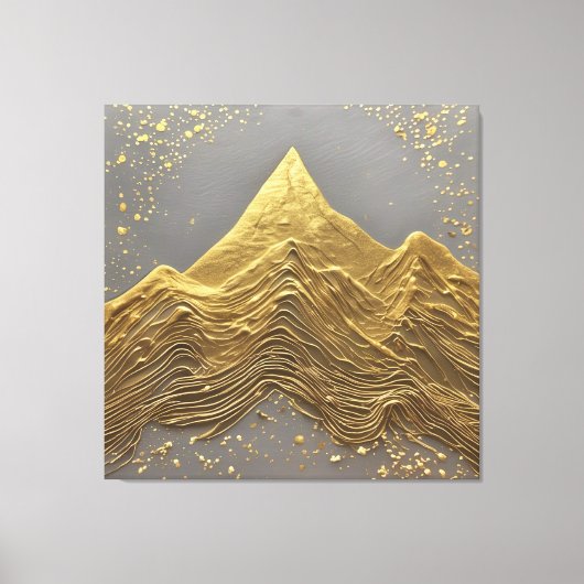 Gouden Sereniteit Canvas Afdruk (Voorkant)