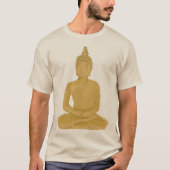 Gouden Sereniteit – Meditatieve Boeddha kunst T-shirt (Voorkant)