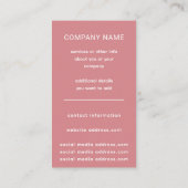 Gouden Sereniteit Visitekaartje (Achterkant)