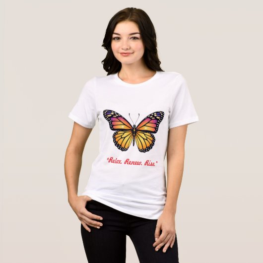 "Gouden Sereniteitsvleugels" Tri-Blend Shirt (Voorkant volledig)