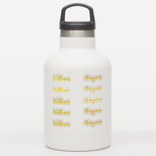 (Gouden Set van 10) Elegante Handtekening Script N Sticker