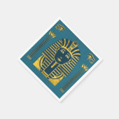 Gouden Sfinxkop met Egyptische hiërogliefen Servetten (Hoek)