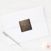 Gouden Shamrock St.Patrick`s Day,Bruin Leer Vierkante Sticker (Envelop)