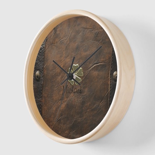 Gouden Shamrock St. Patrick's Day, Bruin leer (Hoek)