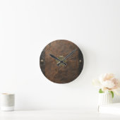 Gouden Shamrock St. Patrick's Day, Bruin leer Ronde Klok (Huis)