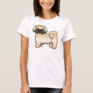 Gouden Shih Tzu met zwarte masker Cute Cartoon Hon T-shirt