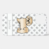Gouden Shih Tzu Schattige Cartoon Hond & Naam Case-Mate iPhone Case (Achterkant (horizontaal))
