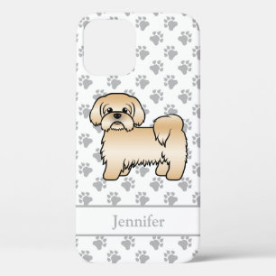 Gouden Shih Tzu Schattige Cartoon Hond & Naam Case-Mate iPhone Case