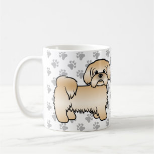 Gouden Shih Tzu Schattige Cartoonhond Illustratie Koffiemok