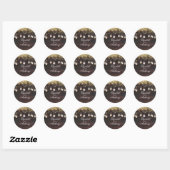 Gouden Shimmer en Mason Jar Lights Rustiek Ronde Sticker (Vel)