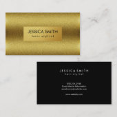 Gouden Shimmer en Metallic Faux Gold Visitekaartje (Voorkant / Achterkant)