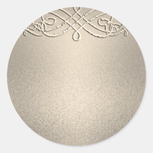 Gouden Shimmer Glitter Look Achtergrond Ronde Sticker (Voorkant)