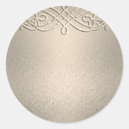 Gouden Shimmer Glitter Look Achtergrond Ronde Sticker