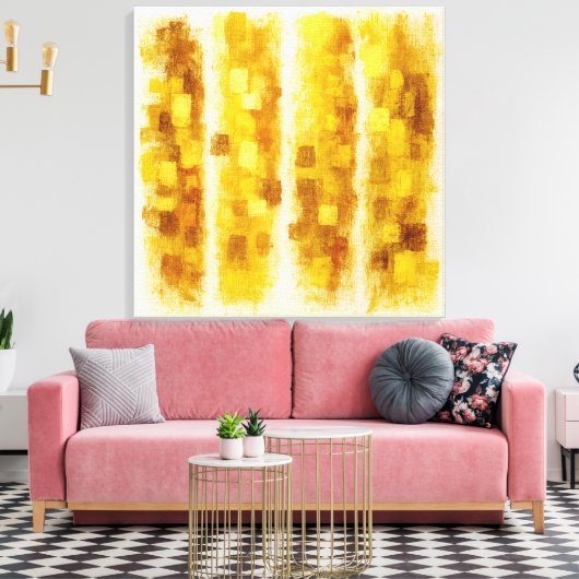 Gouden Shimmer - Grote Canvas Print (Insitu (Woonkamer))