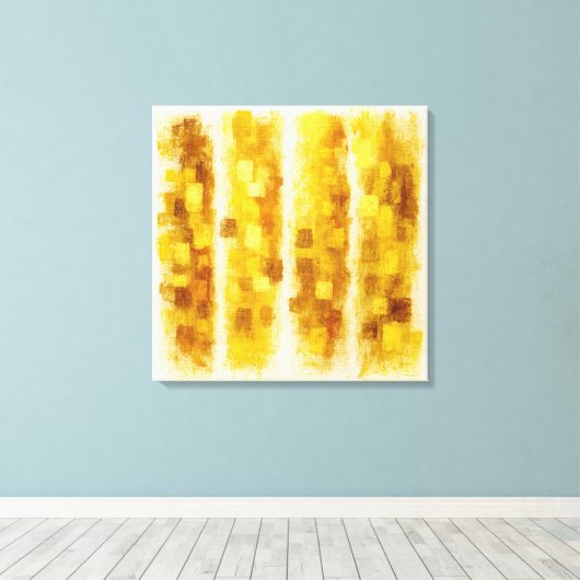 Gouden Shimmer - Grote Canvas Print (Insitu (Houten vloer))
