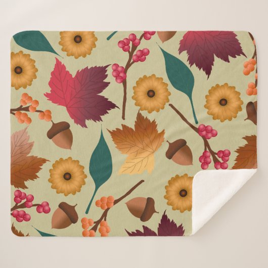 Gouden Shimmer Herfst Sherpa Blanket Sherpa Deken (Voorkant (horizontaal))