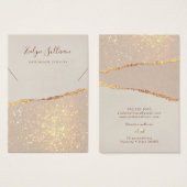 Gouden shimmer papier ketting display kaart (Voorkant /achterkant)
