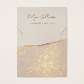 Gouden shimmer papier ketting display kaart (Voorkant)