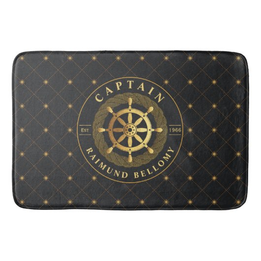 Gouden Ship Wheel Bath Mat (Voorkant)
